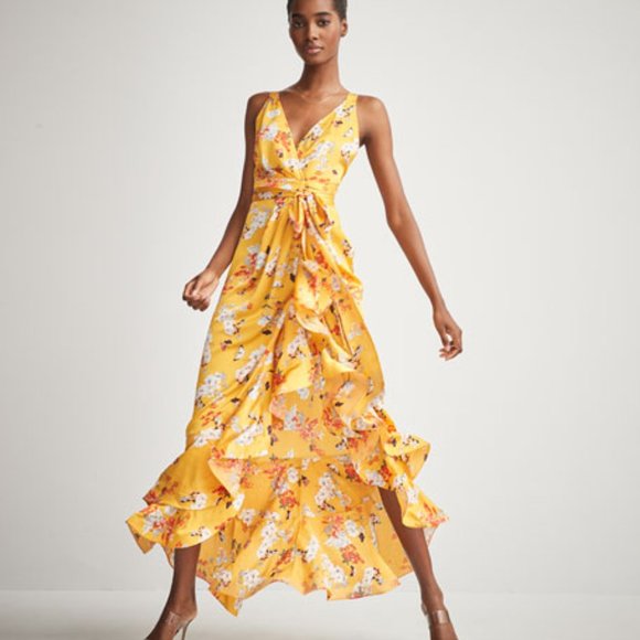 bronx and banco yellow dress
